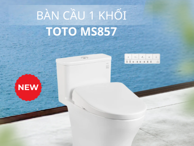 Bàn cầu MS857, bàn cầu TOTO,Bồn cầu 1 khối