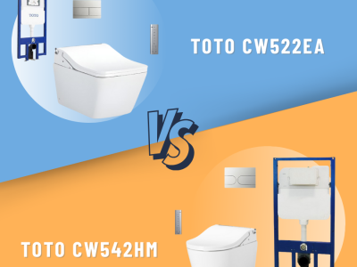 so sánh bồn cầu treo tường TOTO CW542HME5UNW1 và CW522EA