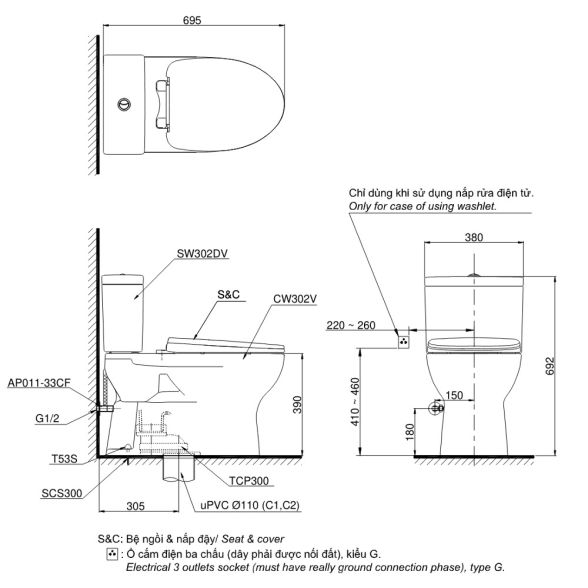 CS302DW11W ban ve ky thuat