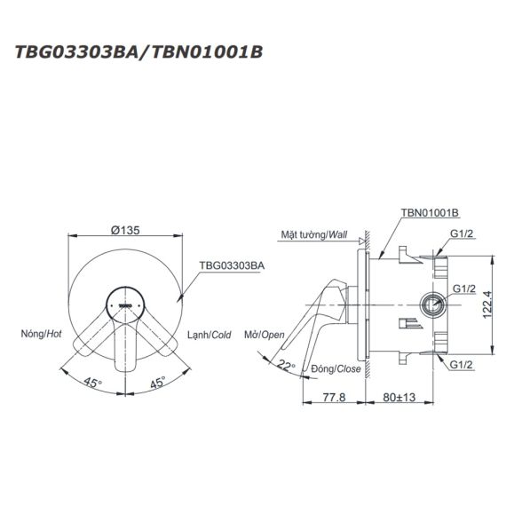 TBG03303BA TBN01001B ban ve ky thuat