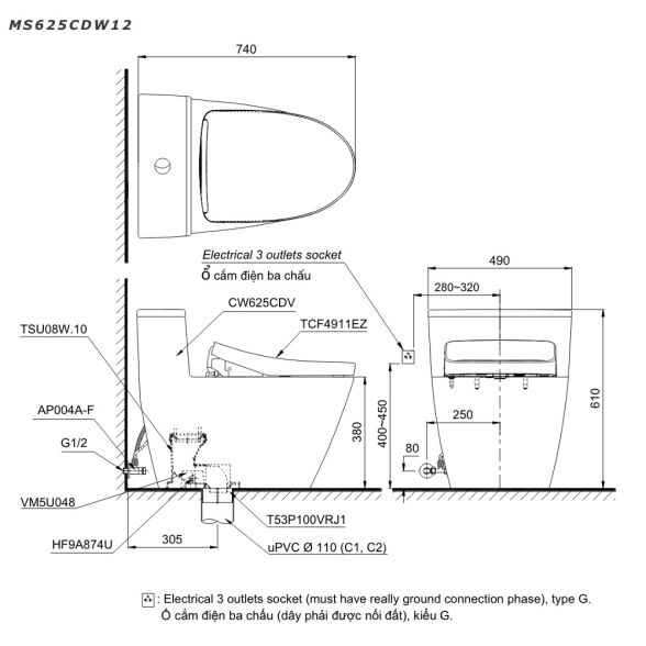 MS625CDW12XW ban ve ky thuat
