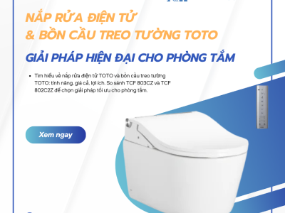 Nắp Rửa Điện Tử TOTO và Bồn Cầu Treo Tường TOTO