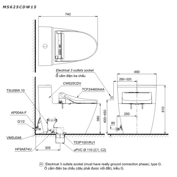 MS625CDW15XW ban ve ky thuat
