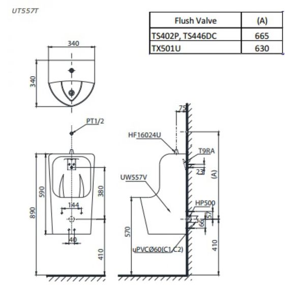 UT557TXW ban ve ky thuat