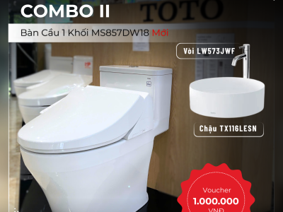 Combo II,bồn cầu TOTO,bồn cầu MS857