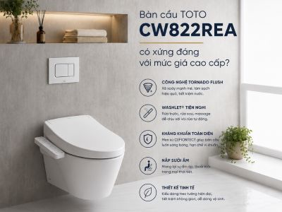 Bàn cầu TOTO CW822REA có xứng đáng với mức giá cao cấp?