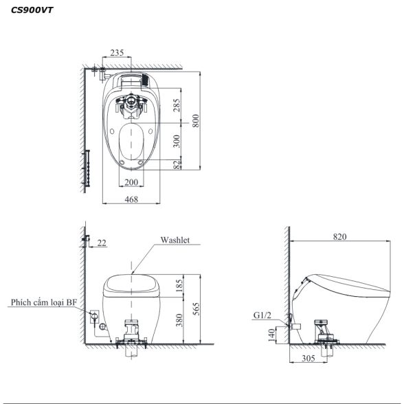 CS900VTNW1 T53P100VR ban ve ky thuat