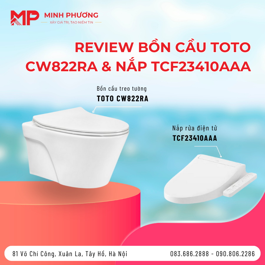 TOTO CW822RA và nắp TCF23410AAA