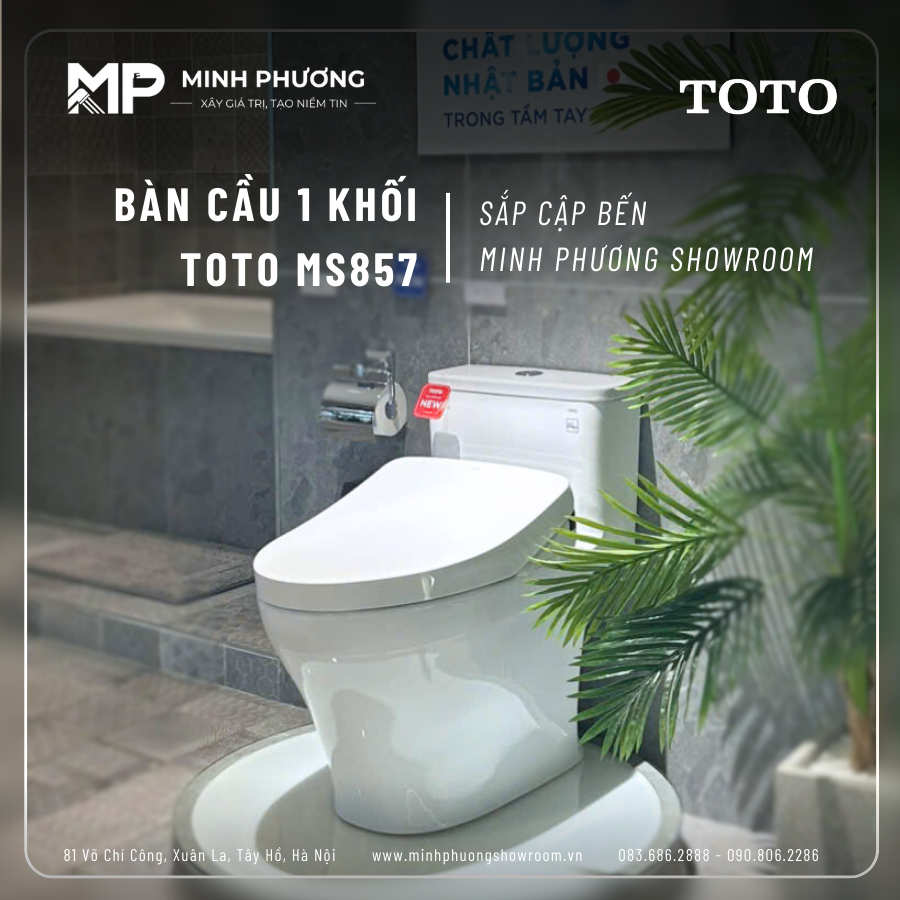 bàn cầu 1 khối,bàn cầu TOTO, TOTO MS857