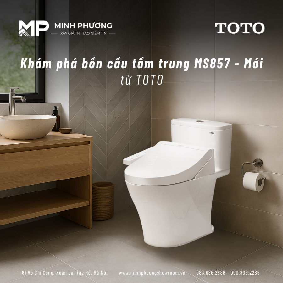 TOTO MS857, bàn cầu mới, bồn cầu 1 khối
