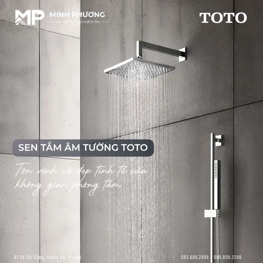 Sen Tắm Âm Tường TOTO Có Tốt Không? Phù Hợp Với Kiểu Phòng Tắm Nào?
