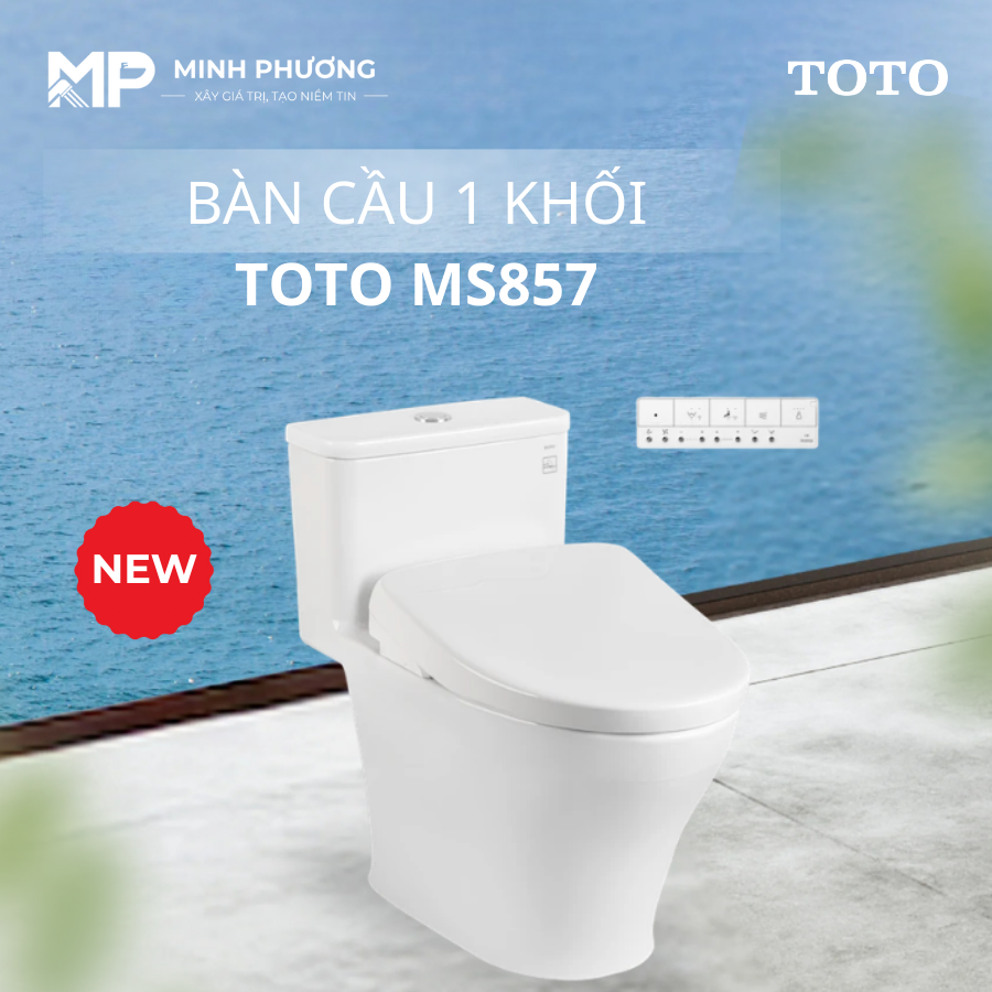 Bàn cầu MS857, bàn cầu TOTO,Bồn cầu 1 khối