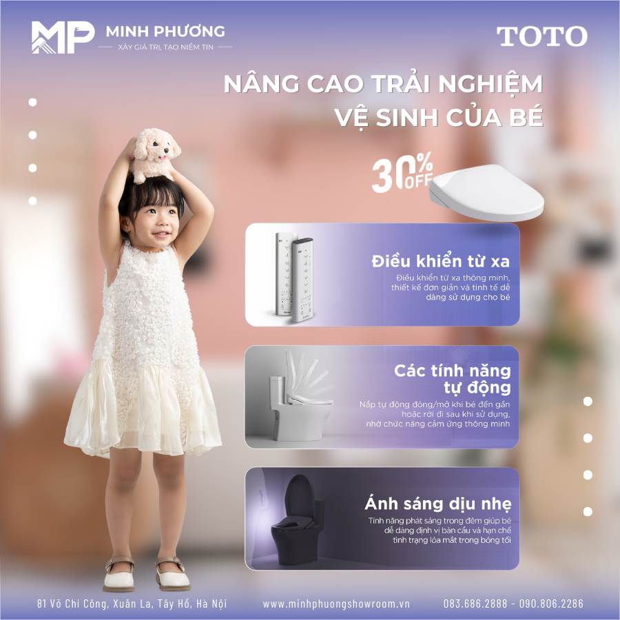 NÂNG CAO TRẢI NGHIỆM VỆ SINH CỦA BÉ