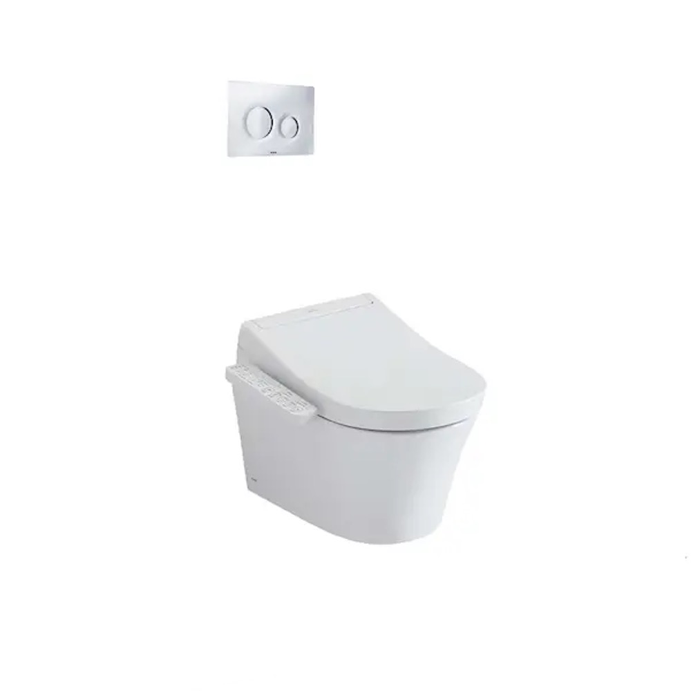 Bàn cầu treo tường nắp WASHLET TOTO CW553C TCF33370GAA WH172AT TCA465 MB170P#SS