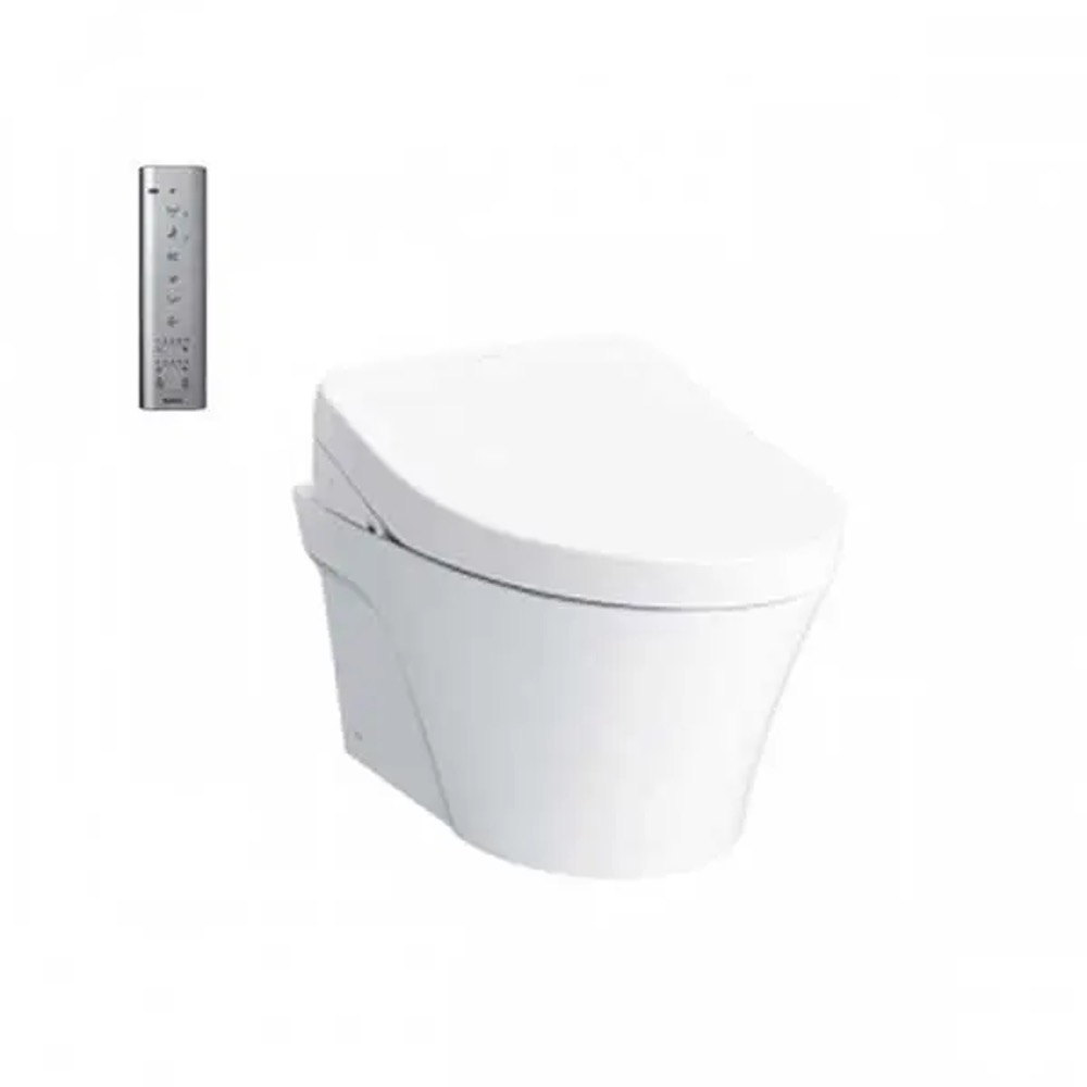 Bàn cầu treo tường nắp WASHLET tự động xả TOTO CW822REA TCF4911EZ WH172AAT TCA464 MB170P#SS