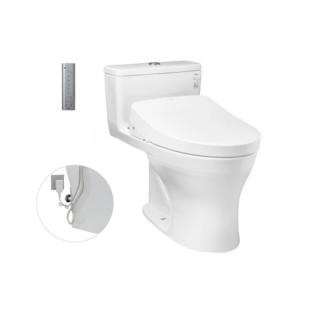 Bàn cầu 1 khối nắp điện tử TOTO MS855DW11