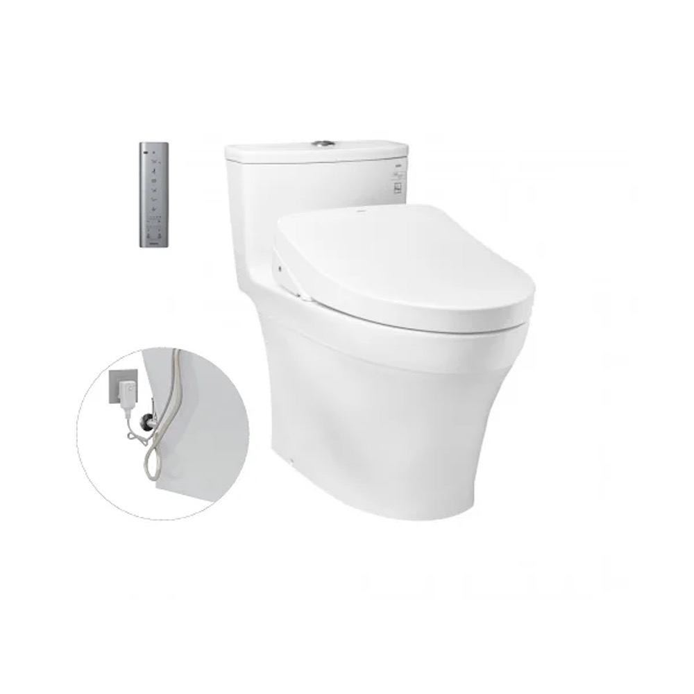 Bàn cầu 1 khối nắp điện tử TOTO MS885DW11