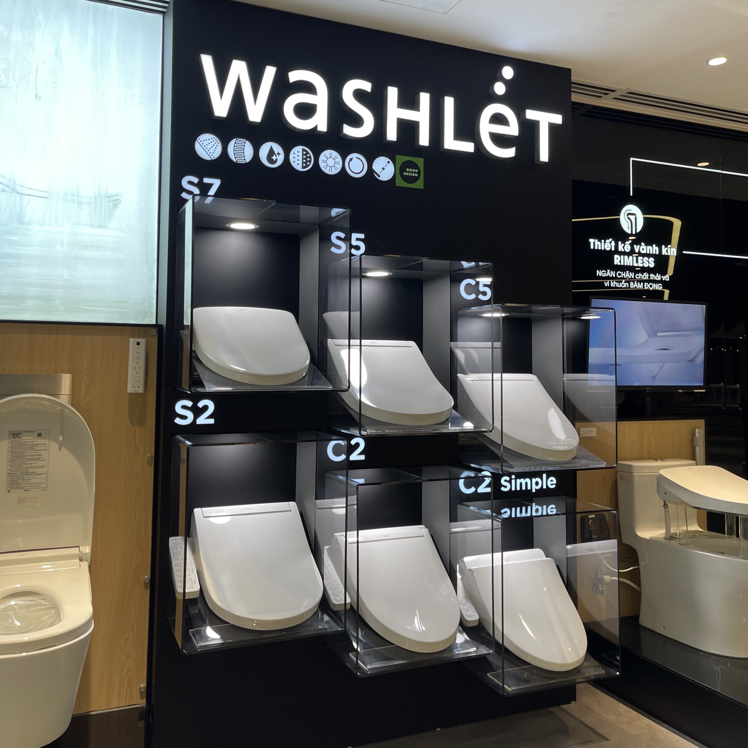 nắp rửa điện tử, washlet,