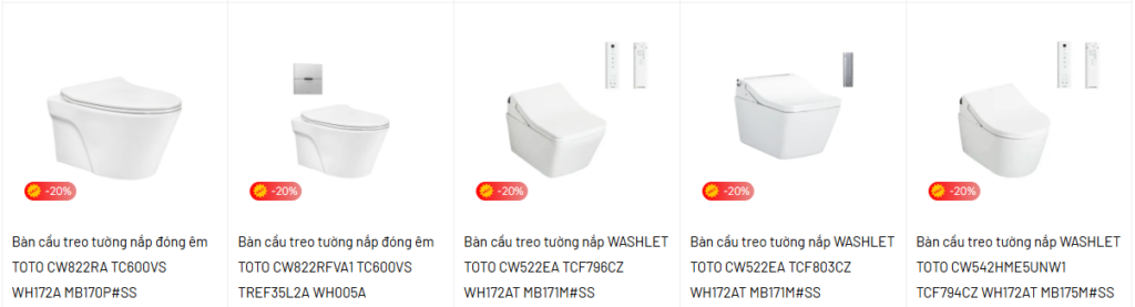 Bàn cầu treo tường TOTO