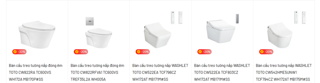 bồn cầu treo tường,toto,bồn cầu toto,