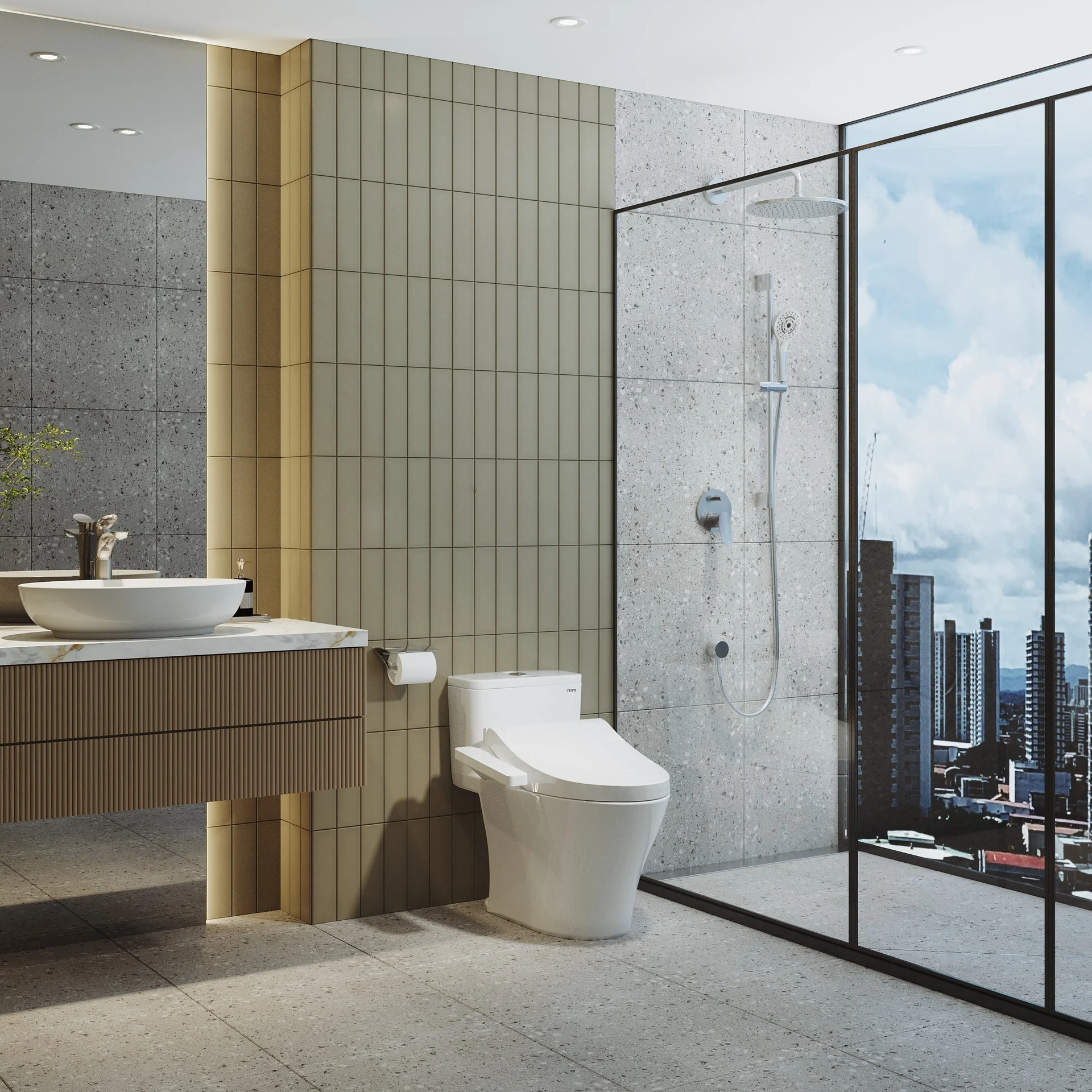 bàn cầu mới TOTO MS857, bồn cầu 1 khối