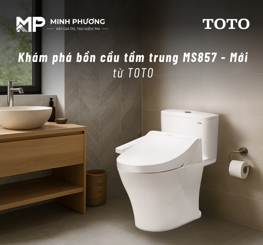 TOTO MS857, bàn cầu mới, bồn cầu 1 khối