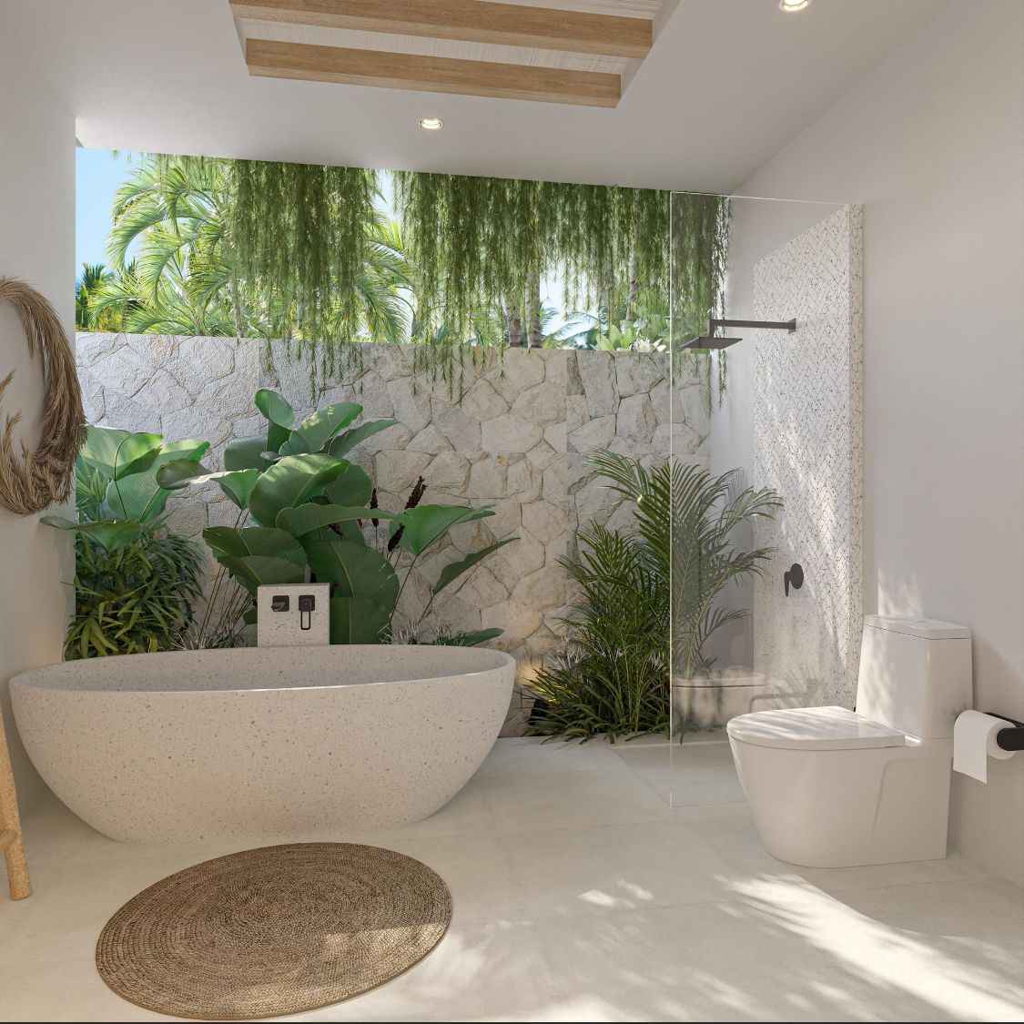 Lưu ý khi trang trí phòng tắm bằng cây xanh