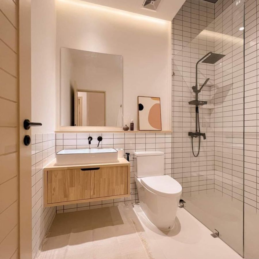 Thói quen giữ khô ráo sàn phòng tắm