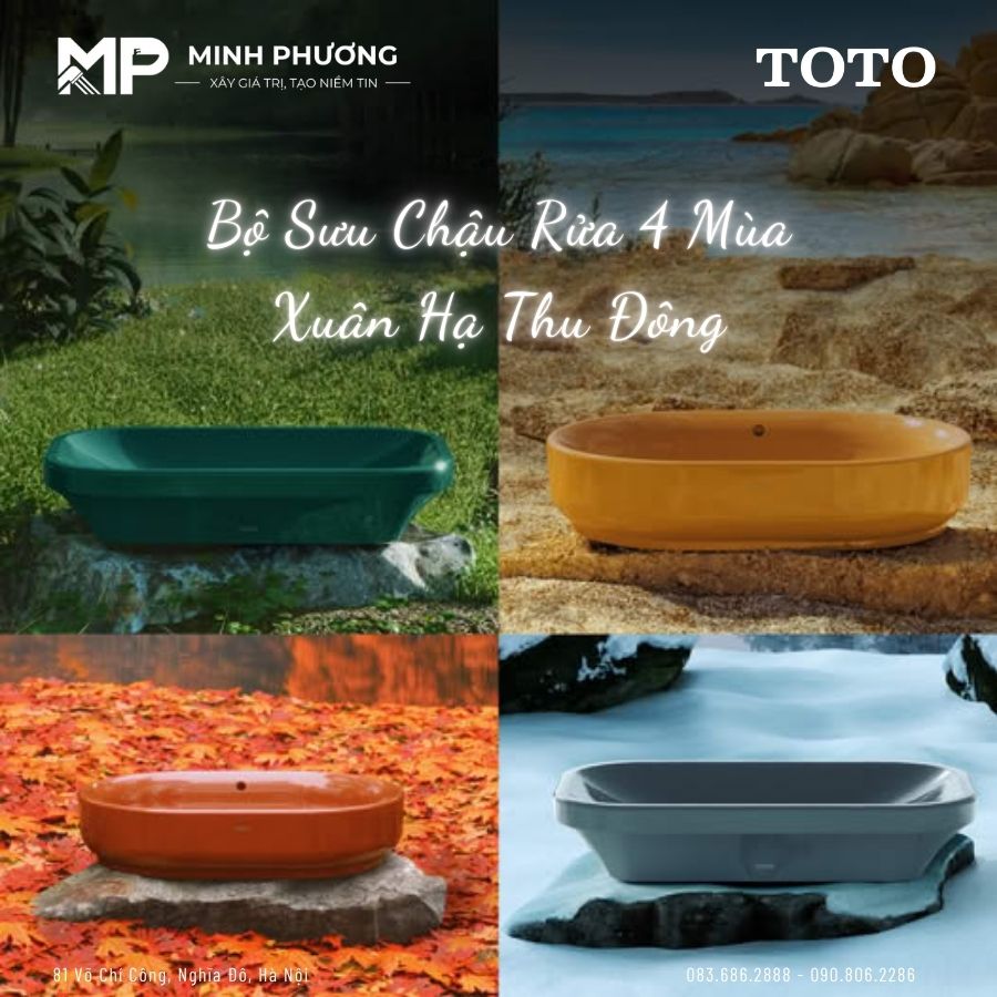 Khám Phá Chậu Rửa TOTO 4 Màu – Bộ Sưu Tập Lavabo Nghệ Thuật Mới