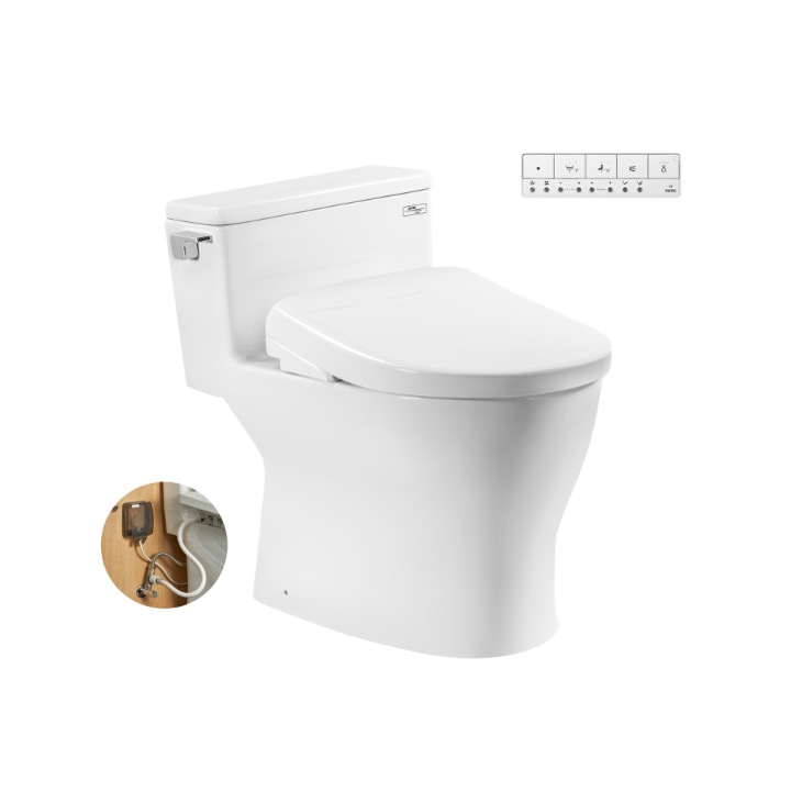 Bàn cầu 1 khối nắp điện tử TOTO MS188VKW23