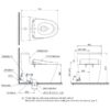 Bản vẽ kỹ thuật Bàn cầu 1 khối nắp điện tử TOTO MS625CDW23