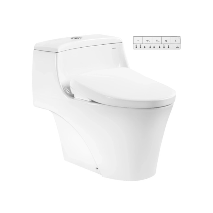 Bàn cầu 1 khối nắp điện tử TOTO MS823CDRW23