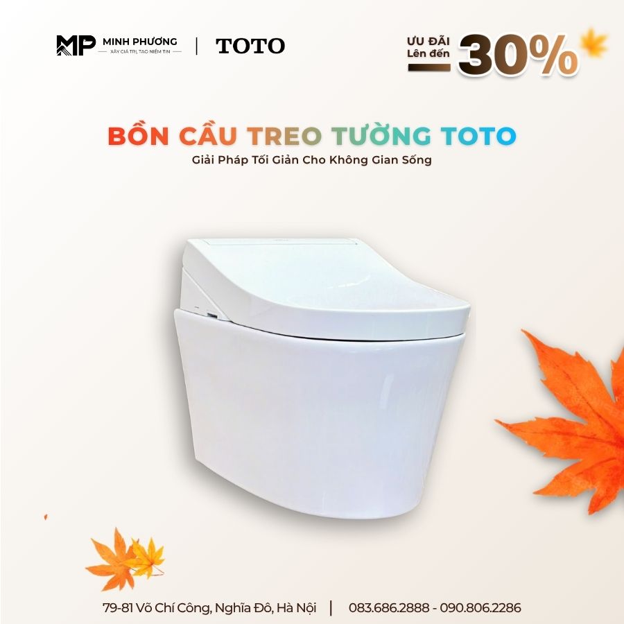 Bồn Cầu Treo Tường TOTO – Giải Pháp Tối Giản Cho Không Gian Sống