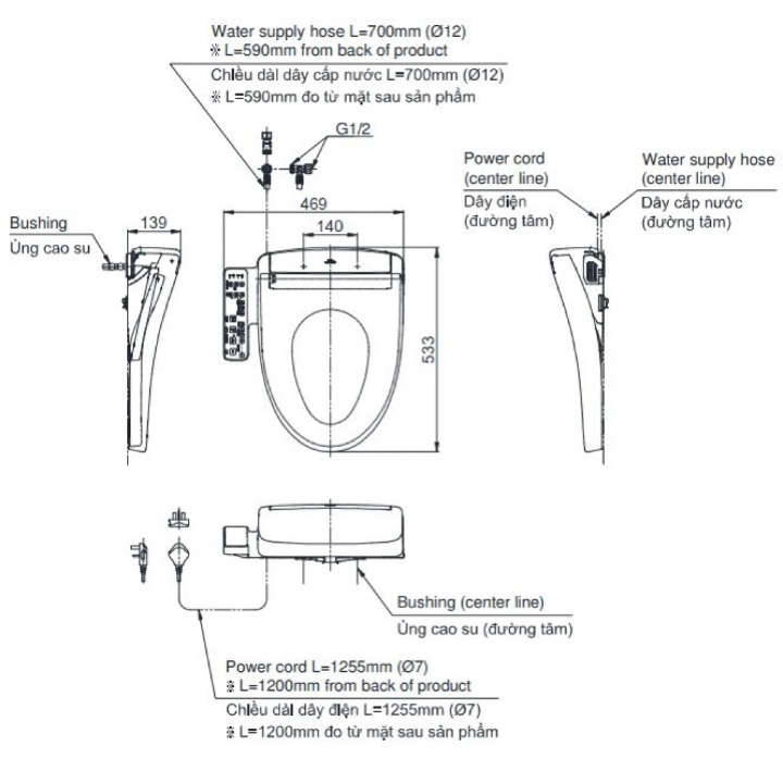 TCF33461GAA bản vẽ kỹ thuật