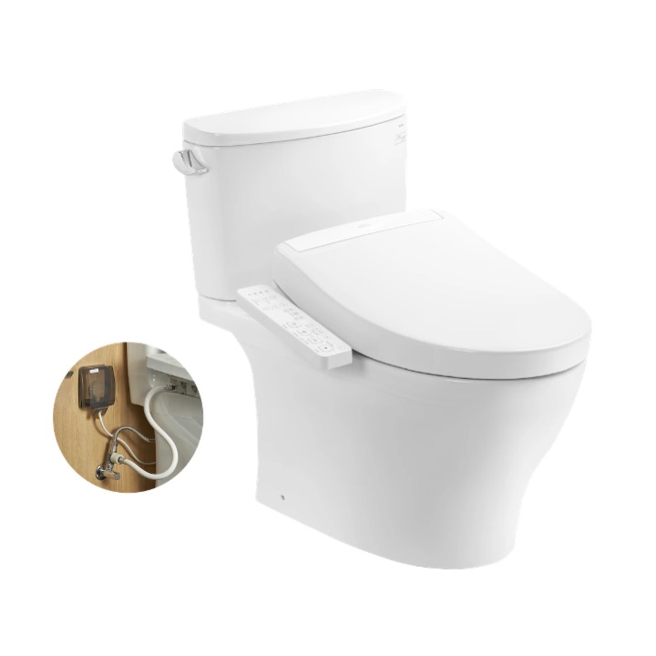 Bàn cầu 2 khối nắp điện tử TOTO CS767RW24