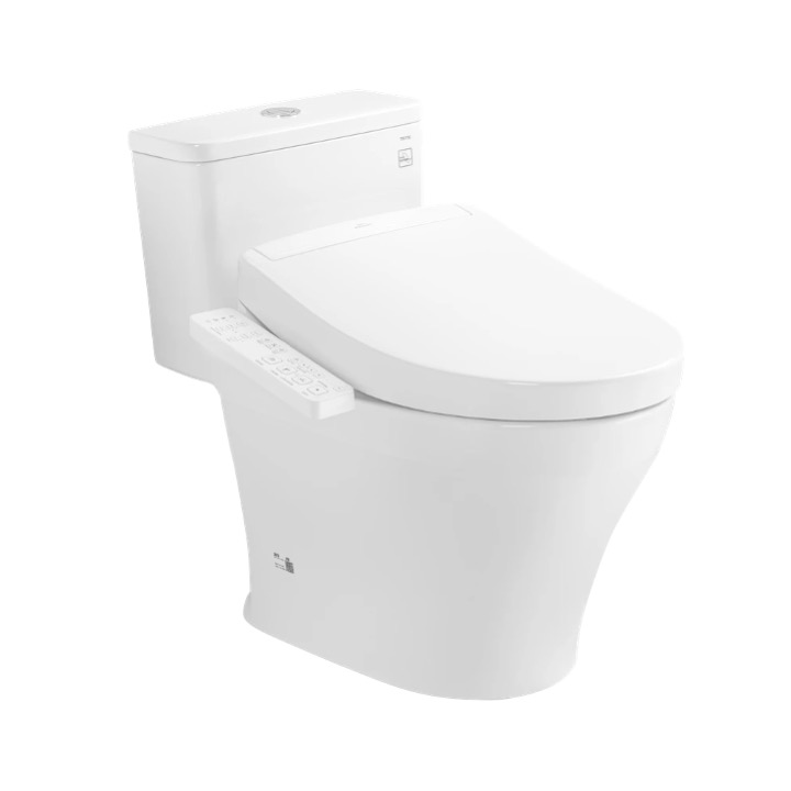 Bàn cầu 1 khối nắp điện tử TOTO MS857CDW24