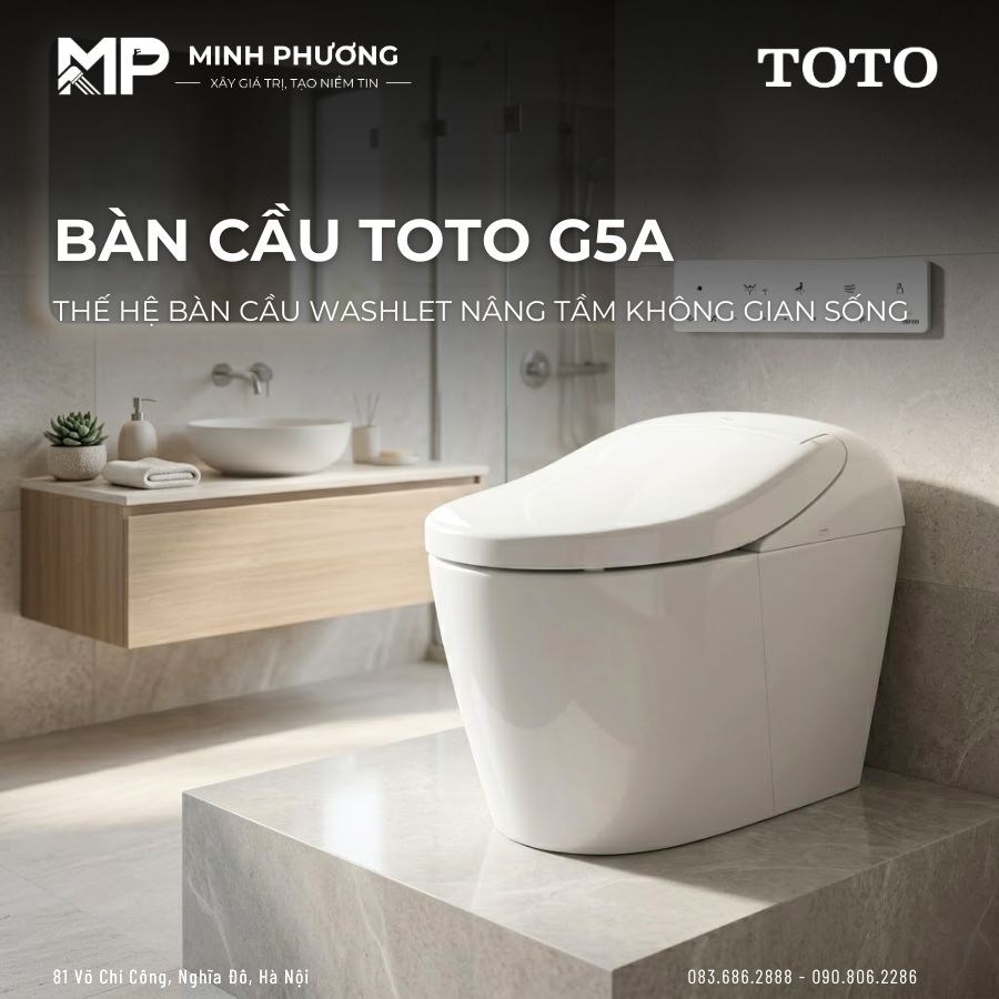Bàn Cầu Thông Minh TOTO G5A - Thế Hệ Washlet Mới Nâng Tầm Không Gian Sống