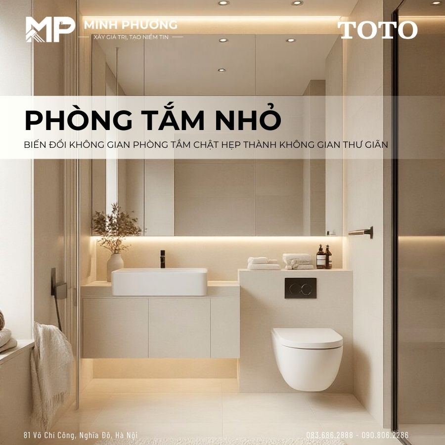 Giải Pháp Cho Phòng Tắm Nhỏ – Biến Đổi Không Gian Phòng Tắm Chật Hẹp