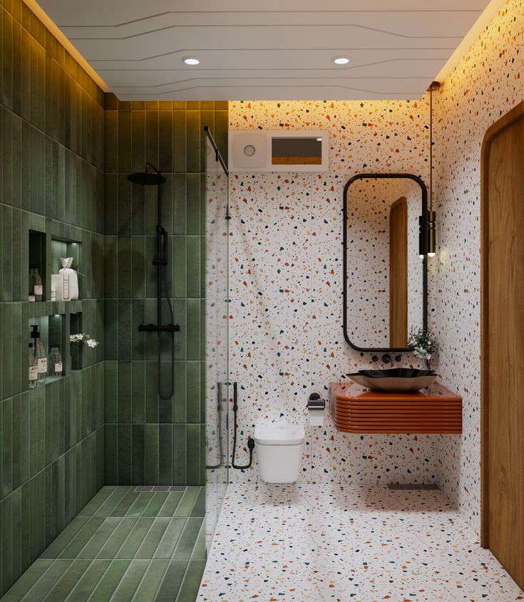 Phân khu bằng vật liệu và màu sắc