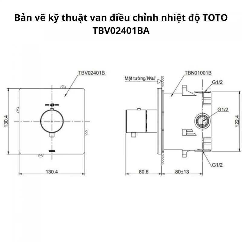 Sen tắm âm tường TOTO TBV02102BA#MBL TBV02401BA#MBL TBW02006A#MBL TBW08003A#MBL TBG02001B#MBL TBW08009A#MBL Đen Mờ
