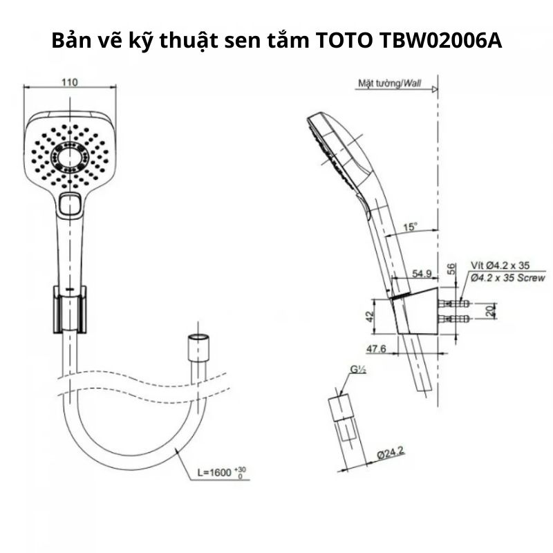Sen tắm âm tường TOTO TBV02102BA#MBL TBV02401BA#MBL TBW02006A#MBL TBW08003A#MBL TBG02001B#MBL TBW08009A#MBL Đen Mờ