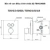 Bộ sen âm tường TOTO TBV02406B TBW01010A TBW08003A #PFG Vàng Pháp Bóng