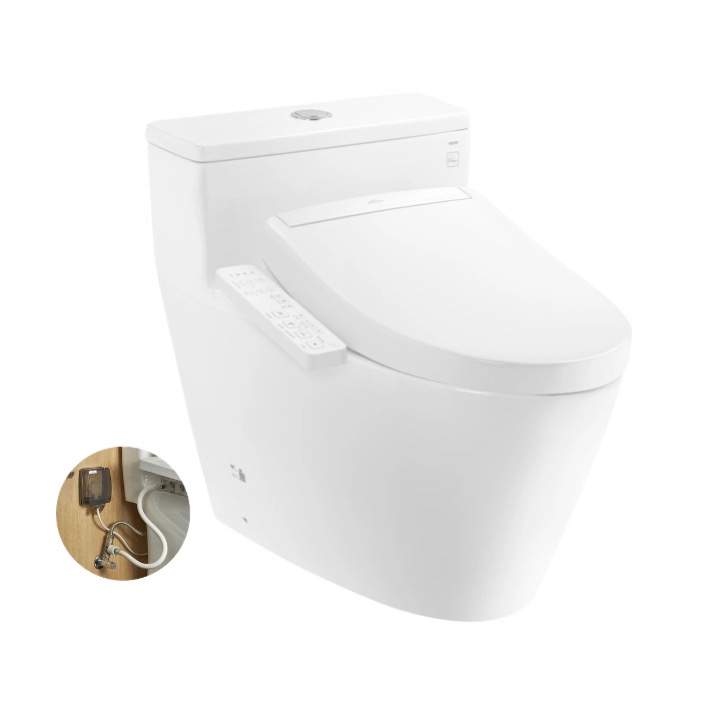 Bàn cầu 1 khối kèm nắp rửa điện tử WASHLET dòng S2 TOTO MS625DW24