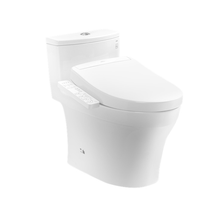Bàn cầu 1 khối kèm nắp rửa điện tử WASHLET dòng S2 TOTO MS885CDW24