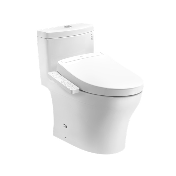 Bàn cầu 1 khối kèm nắp rửa điện tử WASHLET dòng S2 TOTO MS889CDRW24