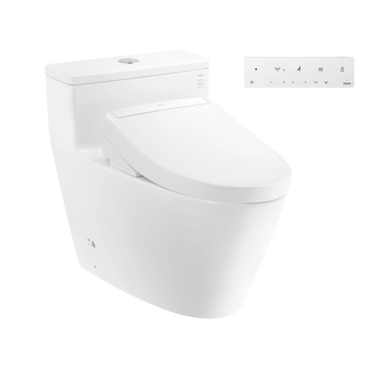 Bàn cầu 1 khối kèm nắp rửa điện tử WASHLET dòng S5 TOTO MS625CDW25