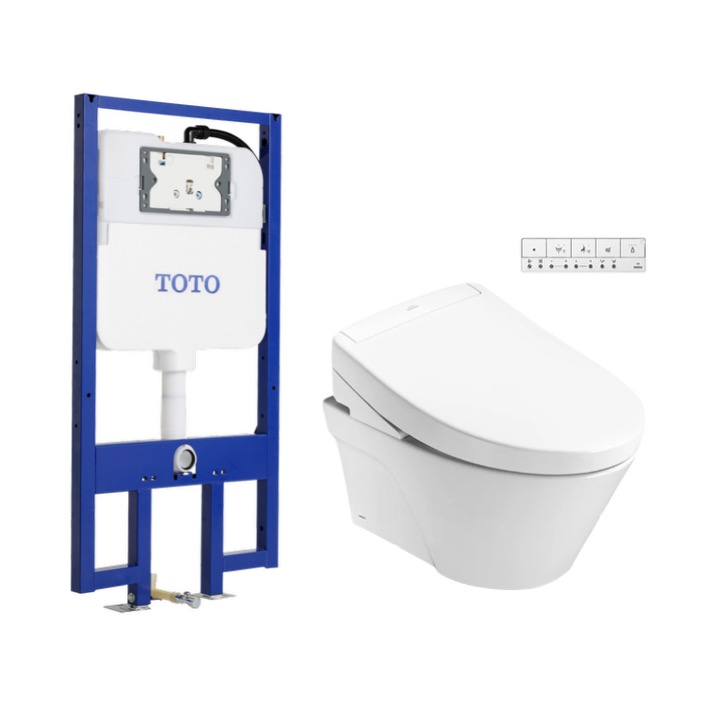 Bàn cầu treo tường giấu dây Avante thế hệ mới, kèm nắp rửa điện tử WASHLET dòng S5 CW822REA#W/TCF34461GAA#NW1/WH172AT/TCA465