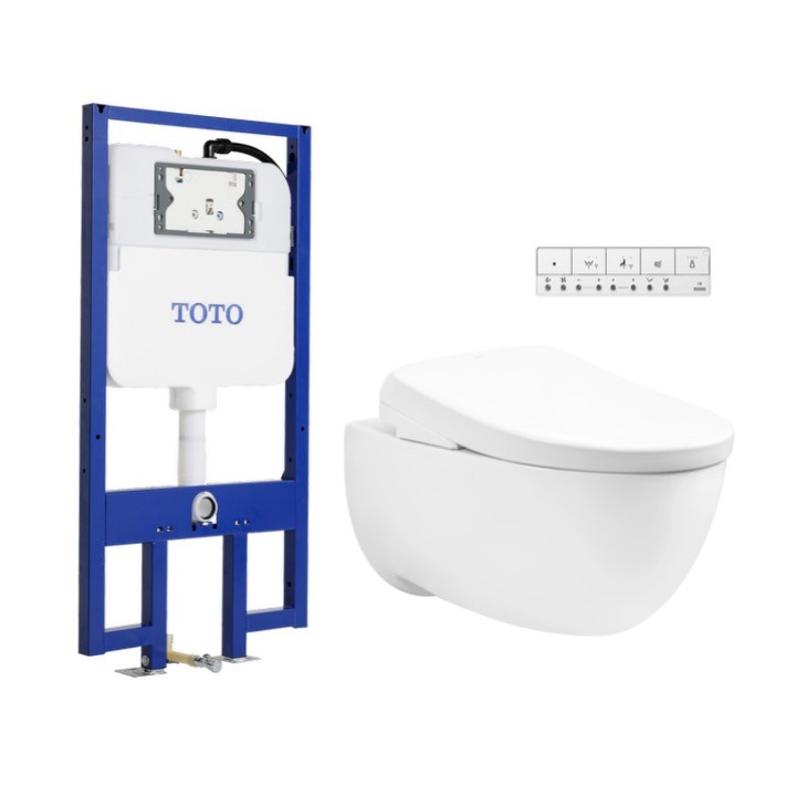Bàn cầu treo tường kèm nắp rửa điện tử WASHLET dòng S7 TOTO CW812RA#W TCF47360GAA#NW1 WH172A