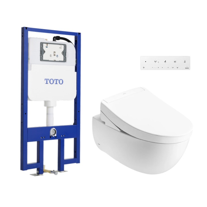 Bàn cầu treo tường LP Series kèm nắp rửa điện tử WASHLET S5 TOTO CW812REA#W/TCF34461GAA#NW1/WH172AT/TCA465