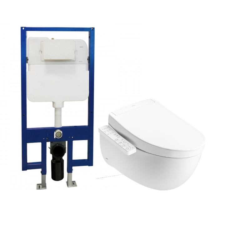Bàn cầu treo tường LP Series thế hệ mới, kèm nắp rửa điện tử WASHLET dòng S2 CW812RA#W/TCF33461GAA#NW1/WH172A